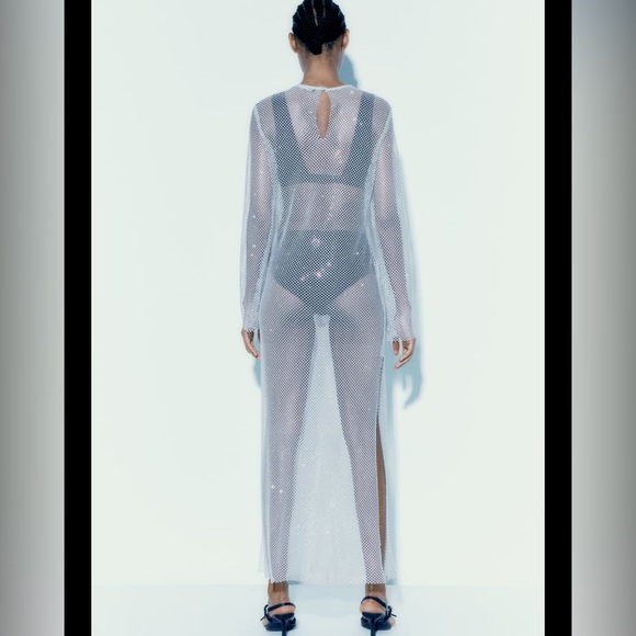Zara sheer rhinestone dress - Picture 7 of 12